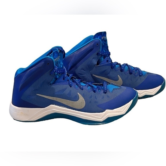 Nike Blue Hyperquickness Zoom Mid Top Basketball Shoes 2013 - Picture 2 of 9